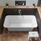 Alfi Brand 67" White Rectangular Solid Surface Smooth Resin Soaking Bathtub AB9942 - alternate 3